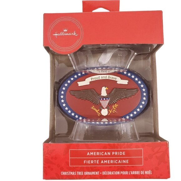 HALLMARK American Pride Bald Eagle Proud and Brave Christmas Tree Ornament NIB - Picture 4 of 9